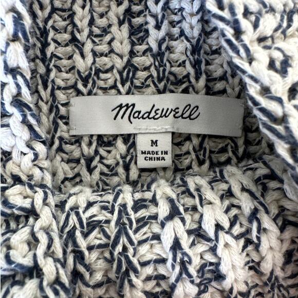Madewell - Landward Sleeveless Knit Sweater in Navy Blue & White - Picture 2 of 4